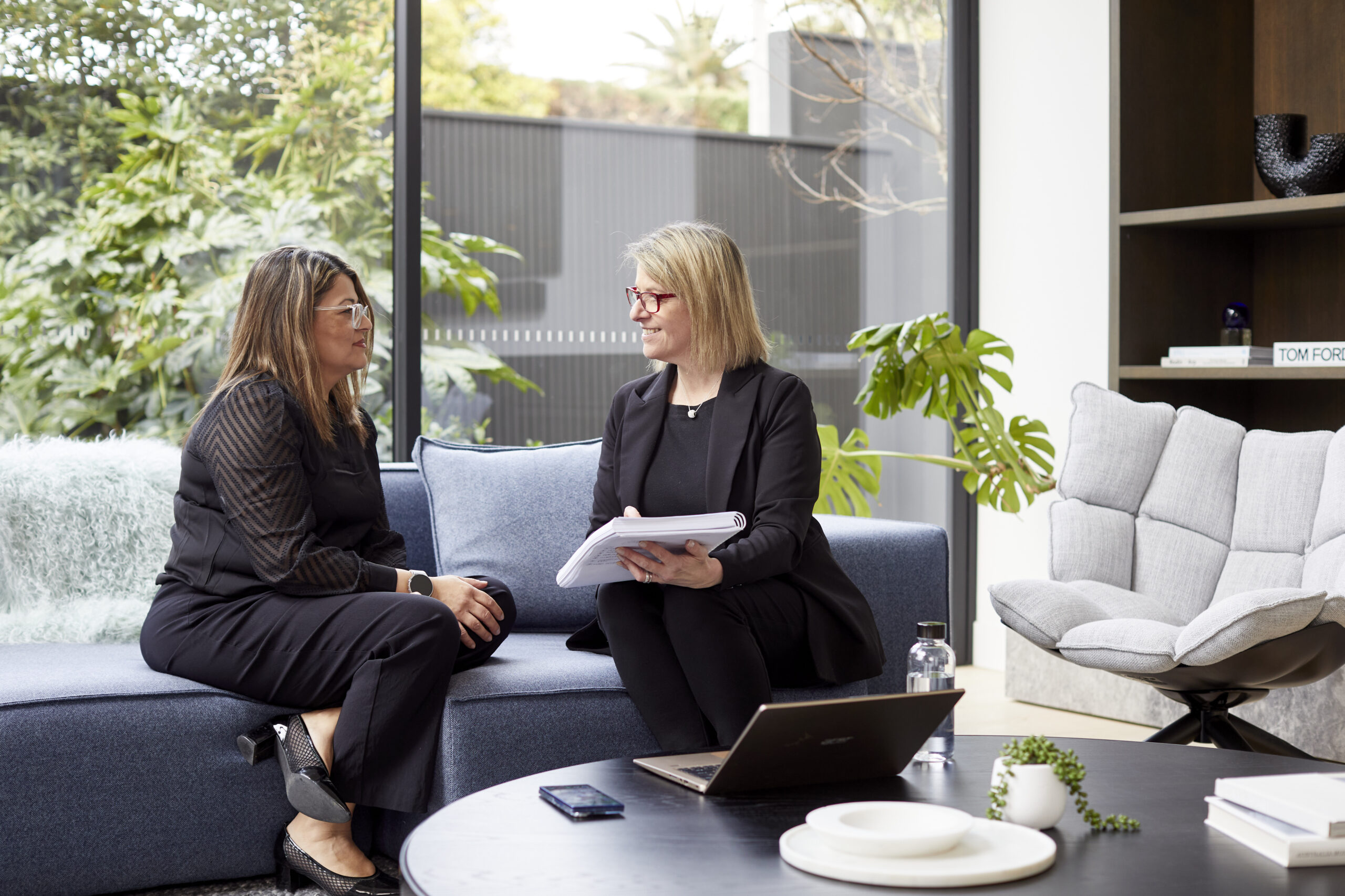 Julie and Ameena at a workshop