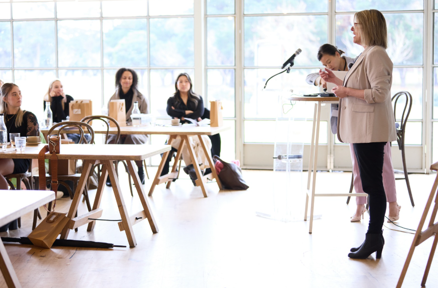 Julie Parker presenting