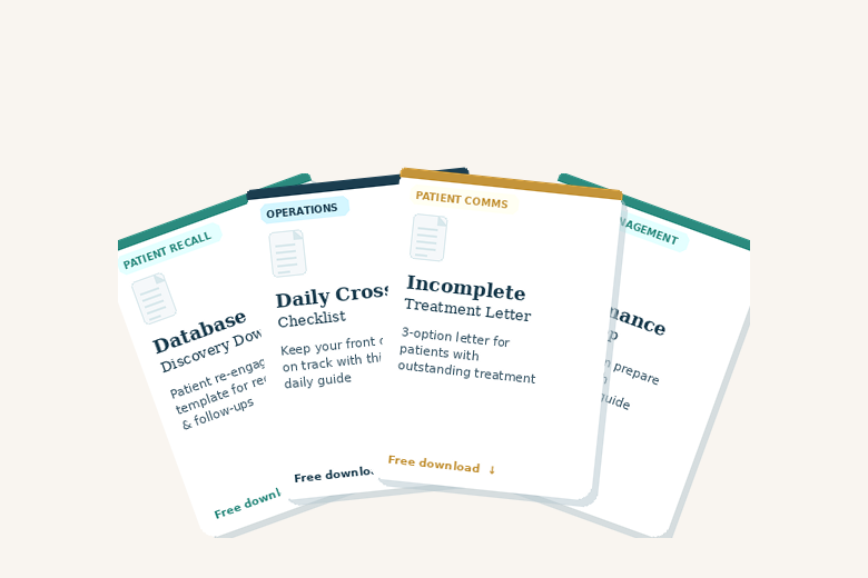 Free downloads - templates, scripts and checklists for dental practices